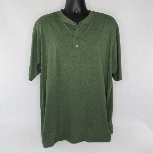 King Size Relaxed Fit Henley Shirt - Picture 1 of 5